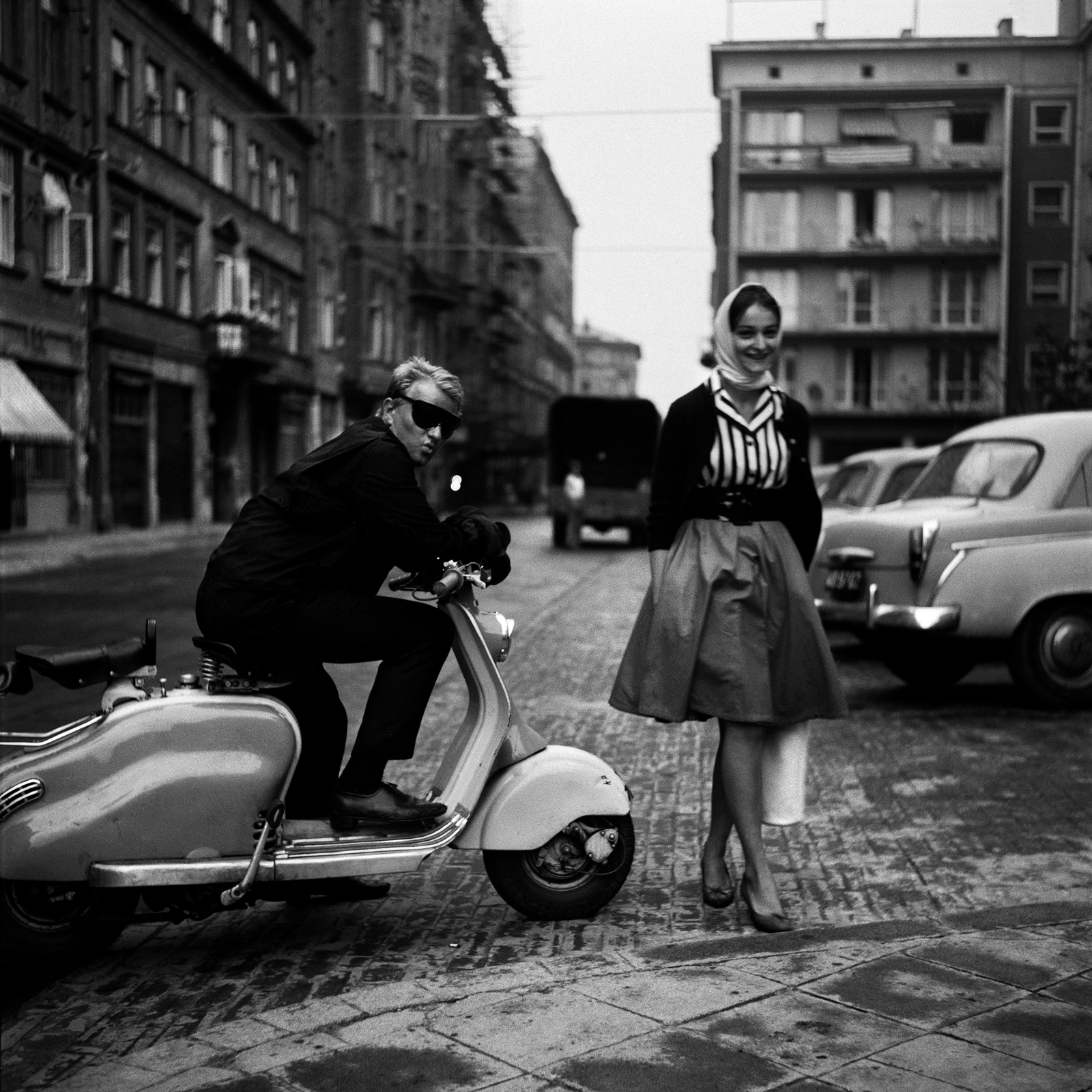 Fotograf Eustachy Kossakowski i Joanna Matylda Fiszer, 1960 Fot. Tadeusz Rolke/Agencja Gazeta