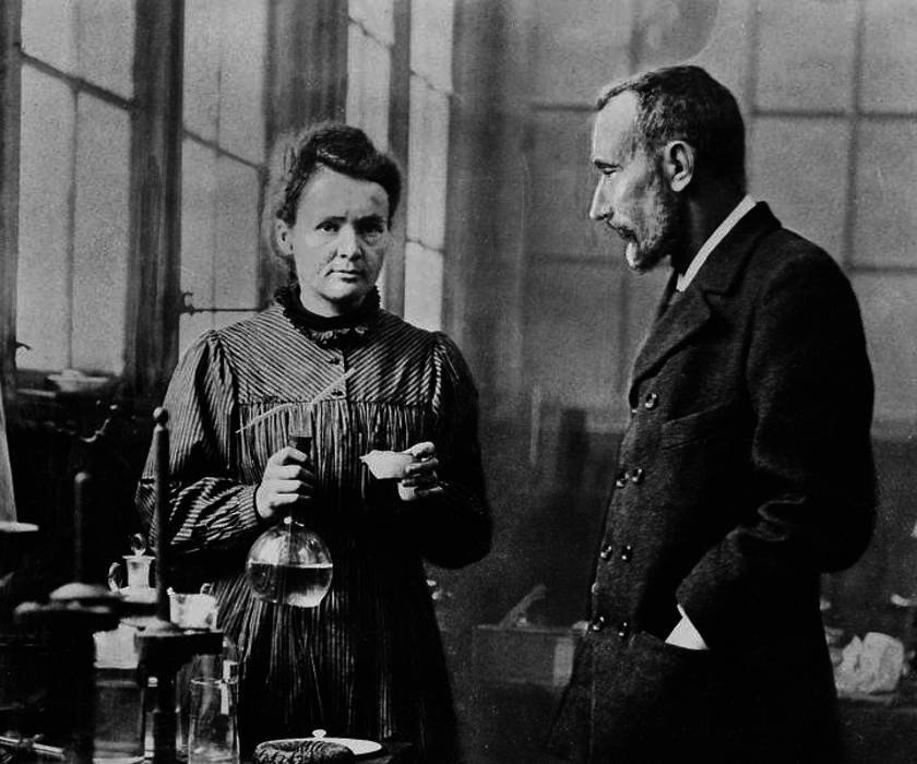 Maria Skłodowska-Curie i Piotr Curie, fot. public domain